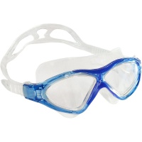 Очки полумаска для плавания взрослая (силикон) (синие) E33183-1